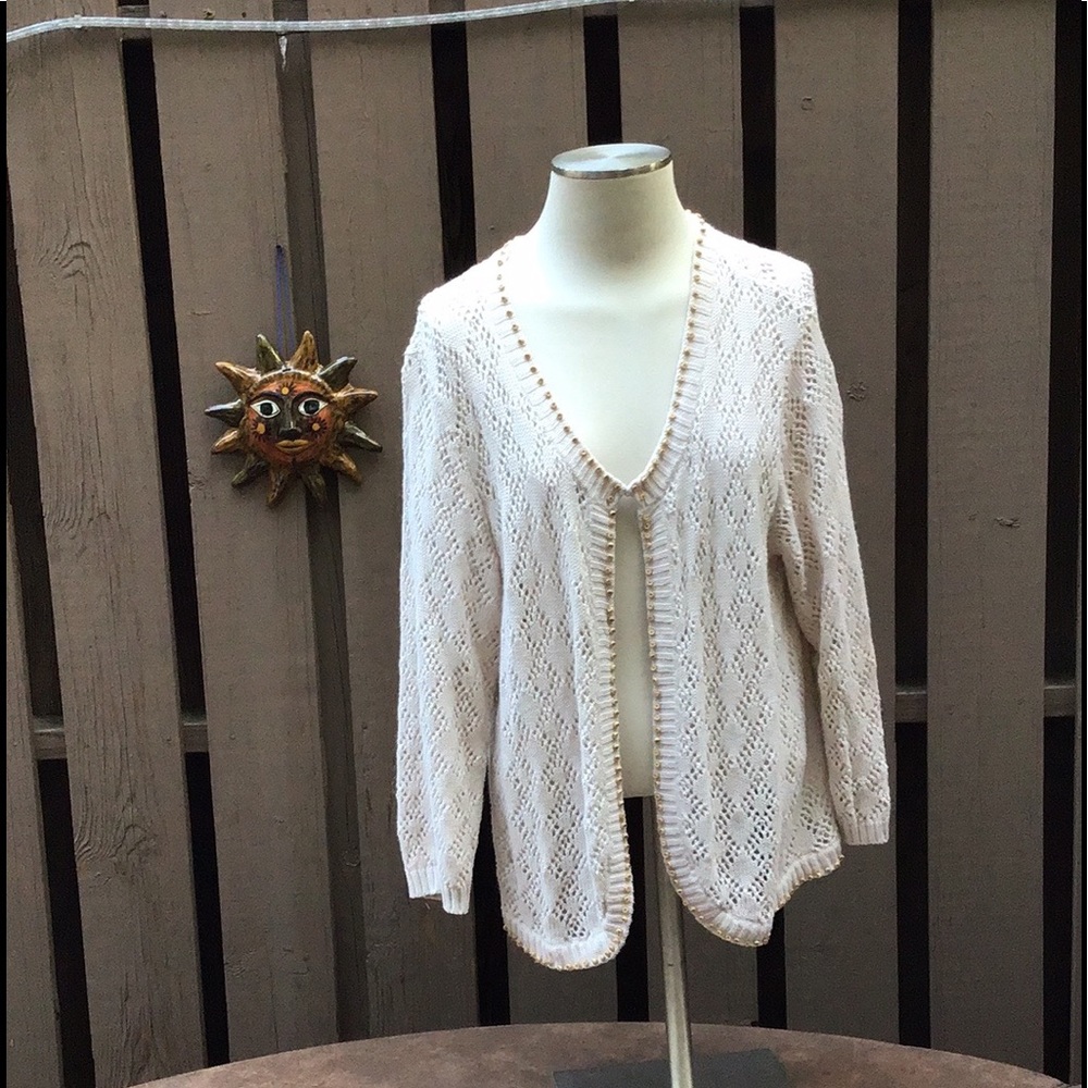 Open Weave Sweater by Villager/Liz Claiborne